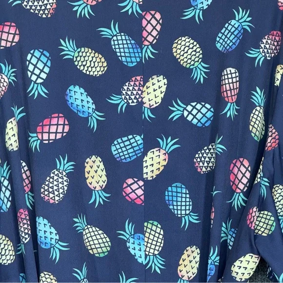 Hutch for Anthropologie Rainbow Pineapple Print Wrap Maxi Dress Women’s Size 2X - Picture 8 of 12